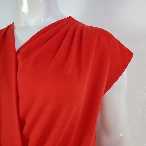 Vintage 70's Alison Peters Red Flutter Dress - Picture 6 of 8